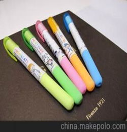 韩国新奇文具,固体果冻荧光笔